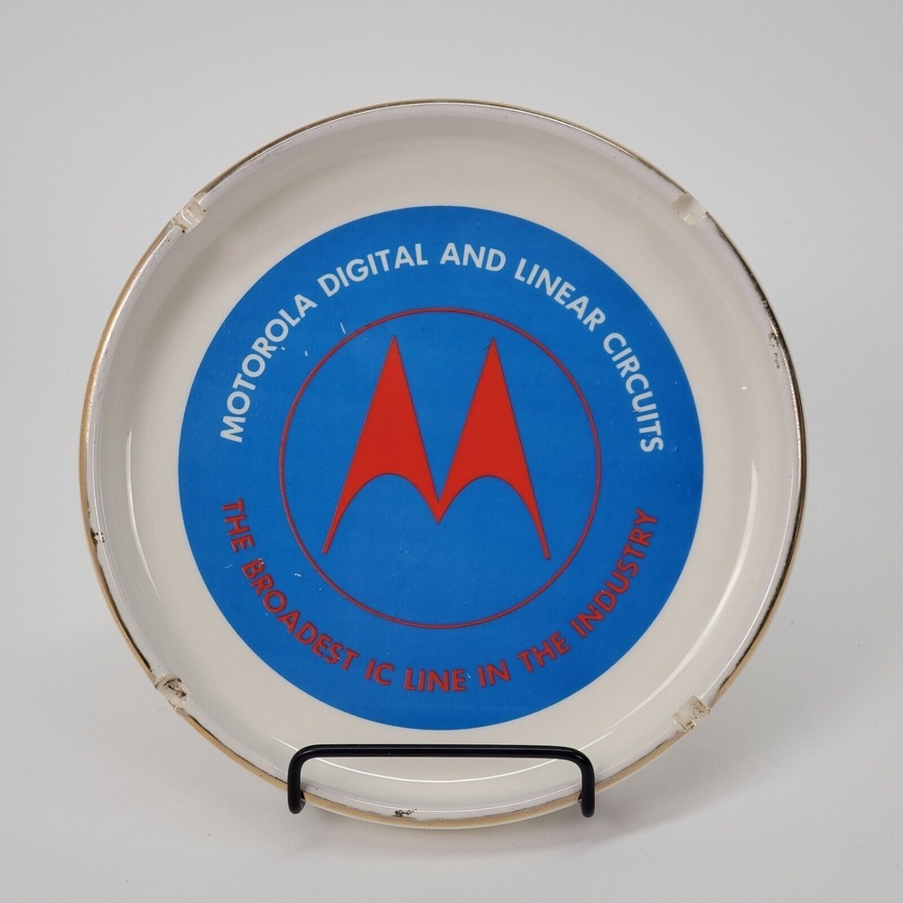 Vintage Motorola‎ Digital and Linear Circuits Ceramic Ashtray Jack Nadel 7 Inch